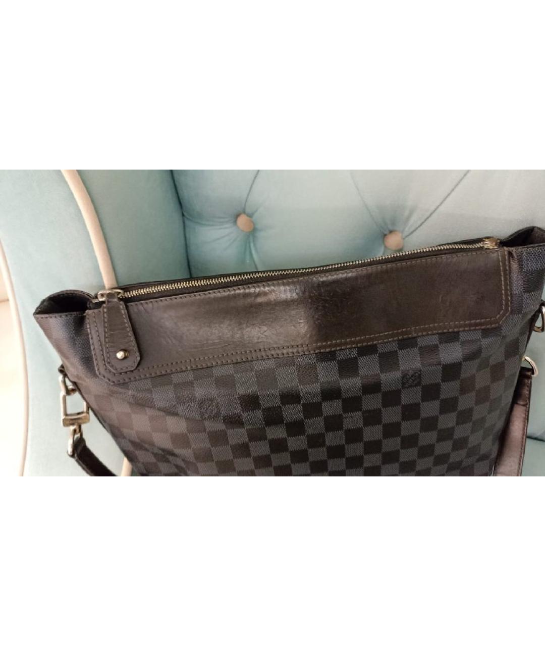 LOUIS VUITTON Коричневая кожаная сумка на плечо, фото 8