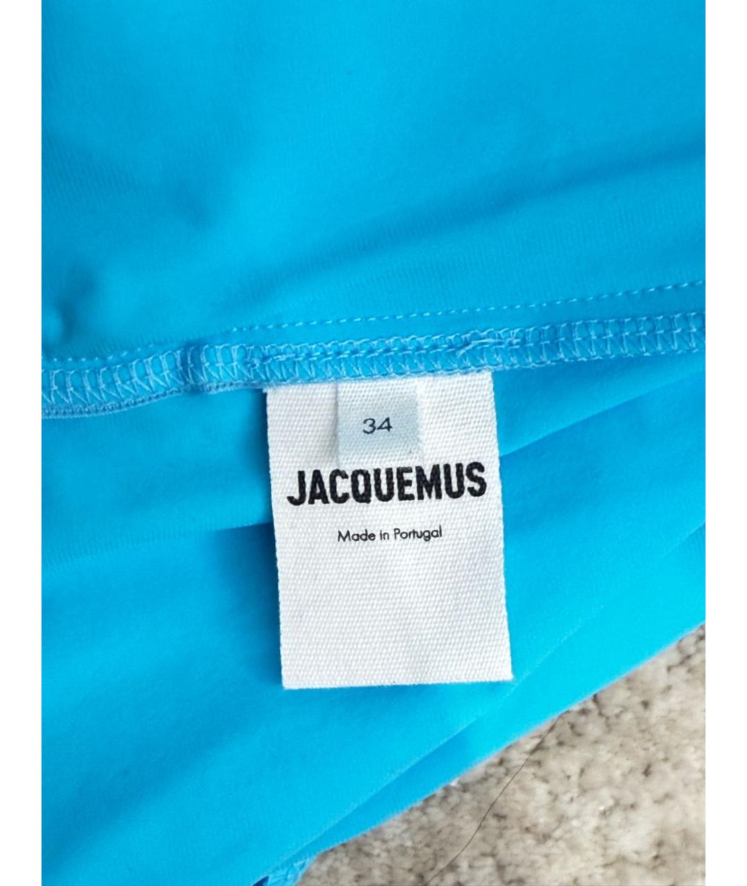 JACQUEMUS Голубая хлопковая рубашка, фото 8