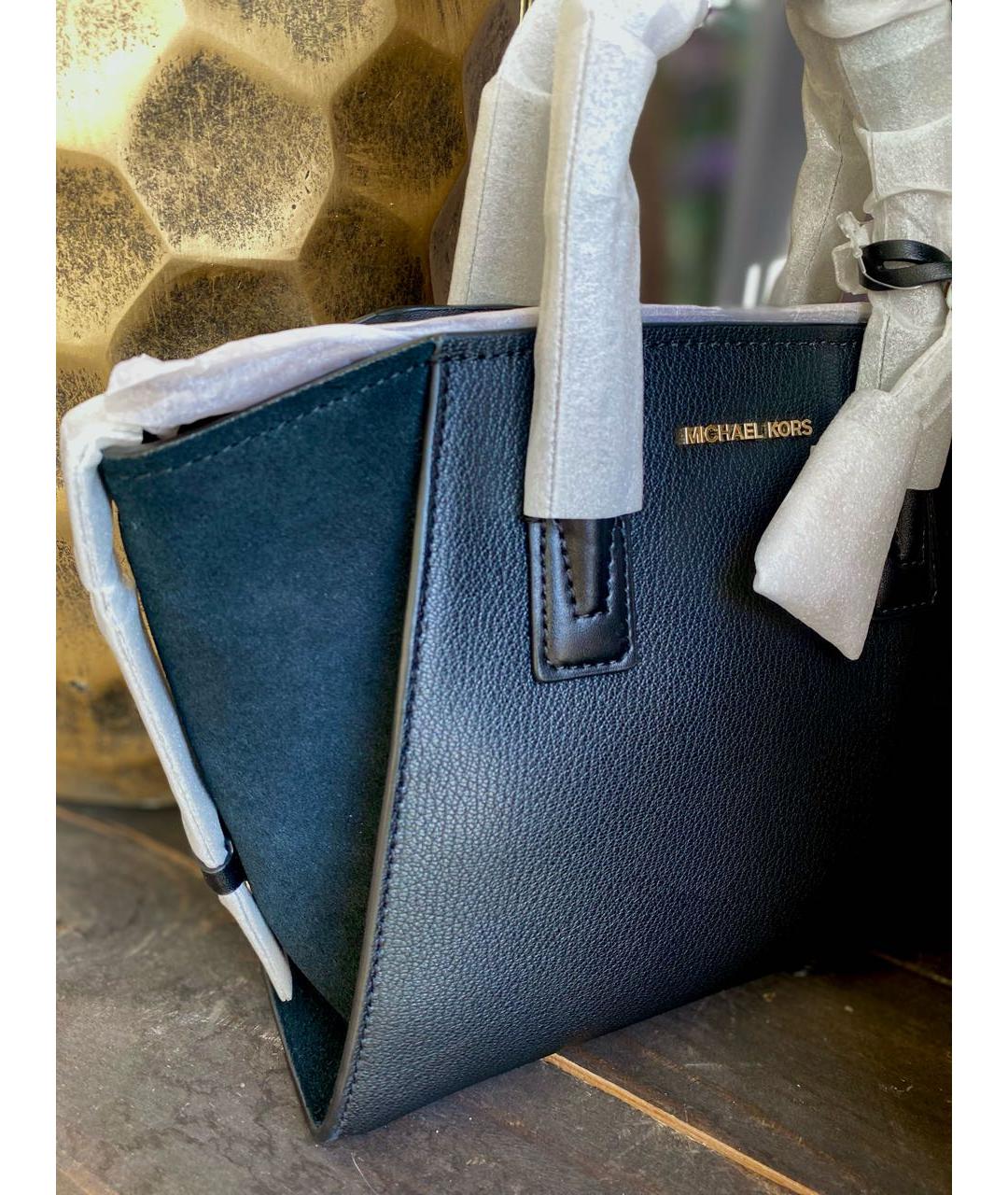 MICHAEL KORS Черная кожаная сумка с короткими ручками, фото 4