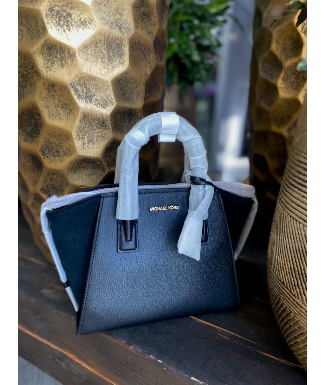 MICHAEL KORS Черная кожаная сумка с короткими ручками, фото 5