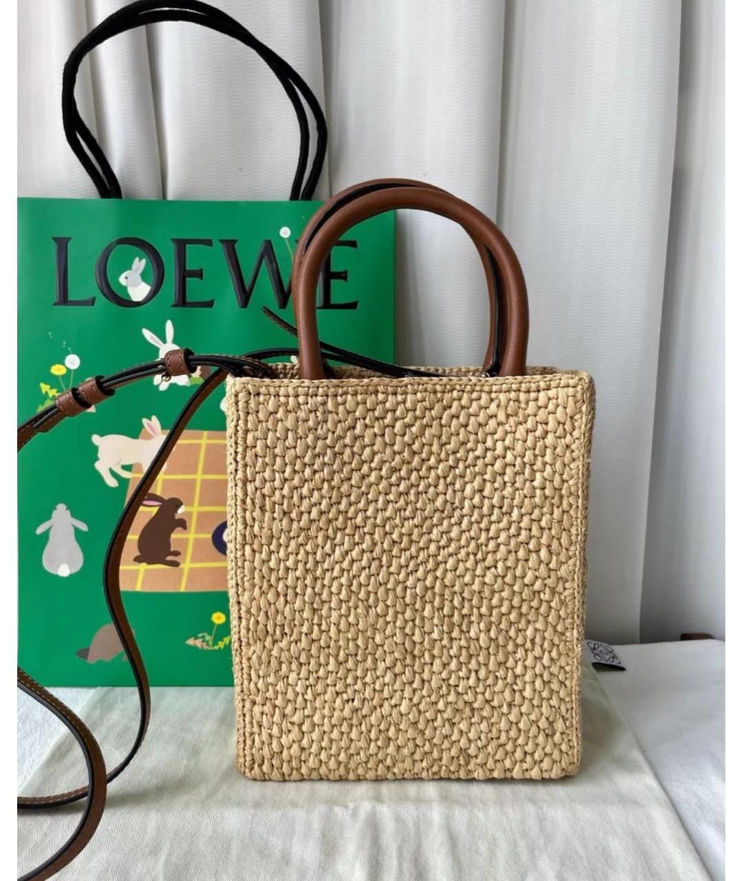 LOEWE Пелетеная пляжная сумка, фото 3
