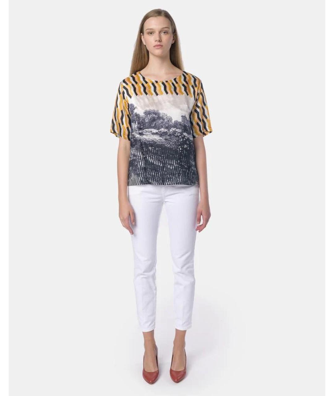 DRIES VAN NOTEN Мульти вискозная футболка, фото 3
