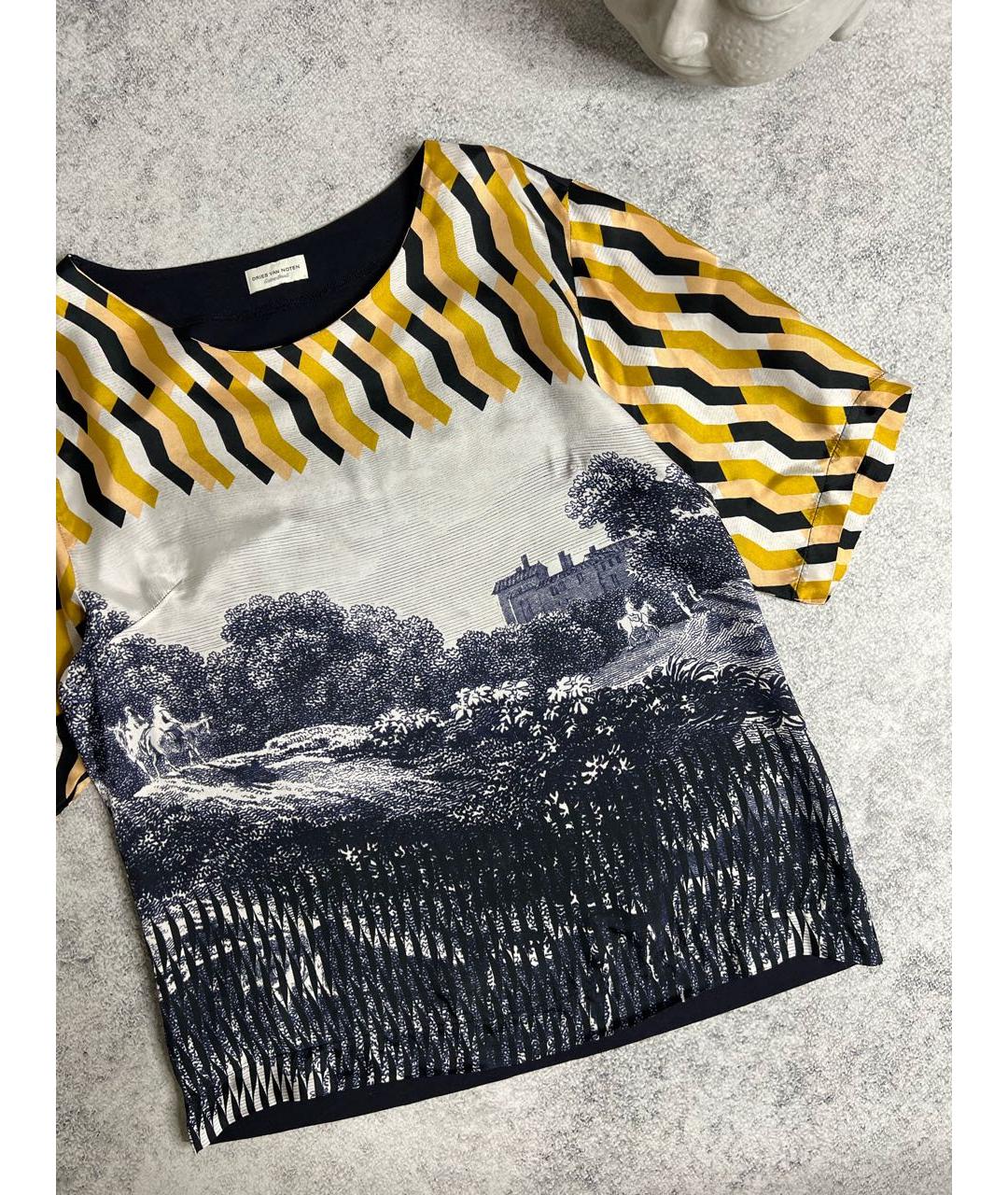 DRIES VAN NOTEN Мульти вискозная футболка, фото 6