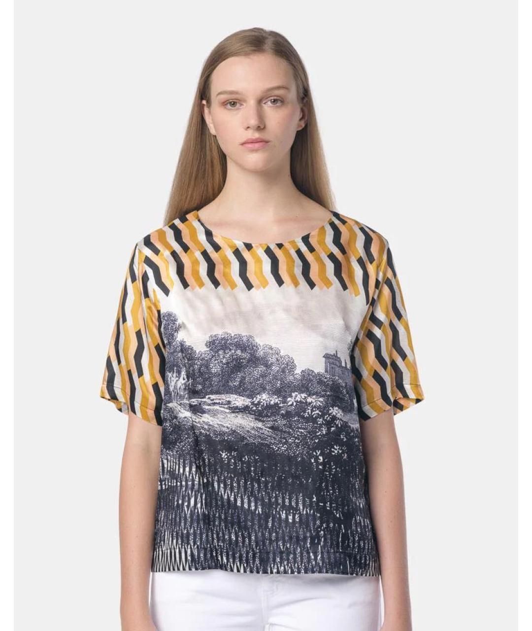 DRIES VAN NOTEN Мульти вискозная футболка, фото 2