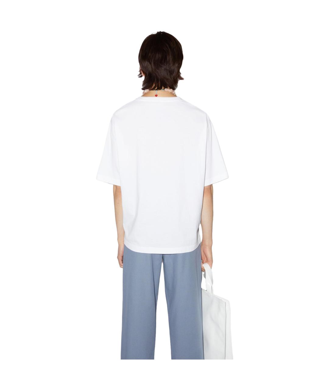 ACNE STUDIOS Белая хлопковая футболка, фото 6
