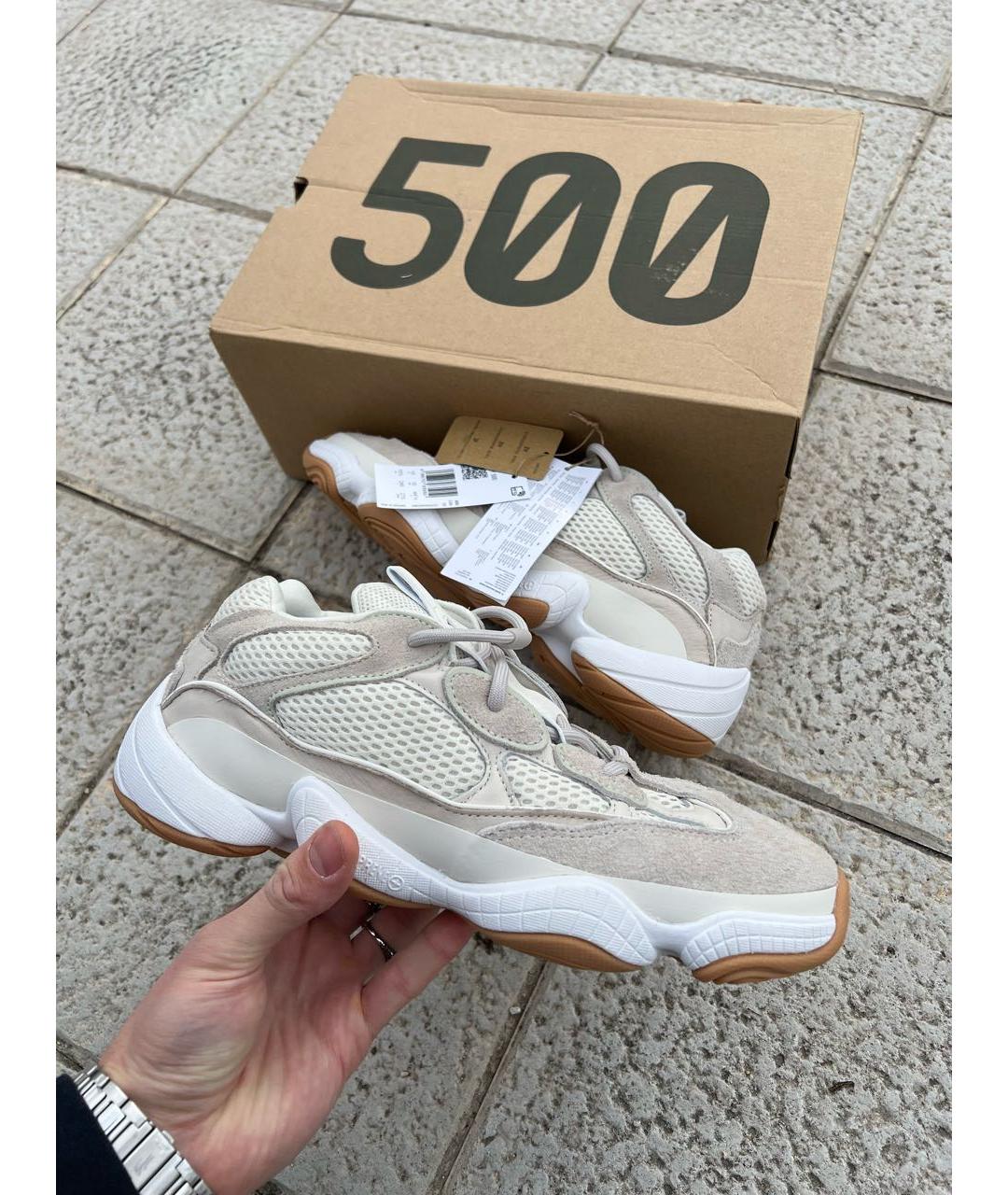 ADIDAS YEEZY Бежевые низкие кроссовки / кеды, фото 5