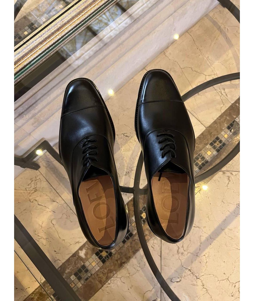 LOEWE Черные кожаные туфли, фото 3