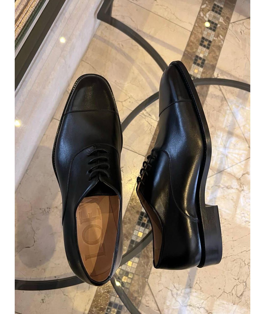LOEWE Черные кожаные туфли, фото 5