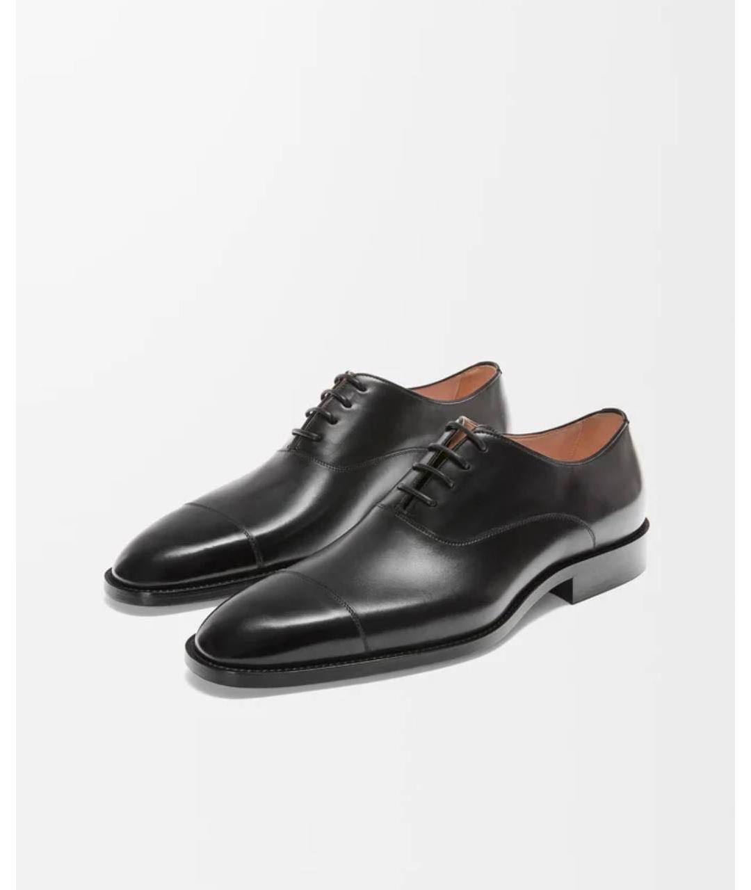 LOEWE Черные кожаные туфли, фото 4