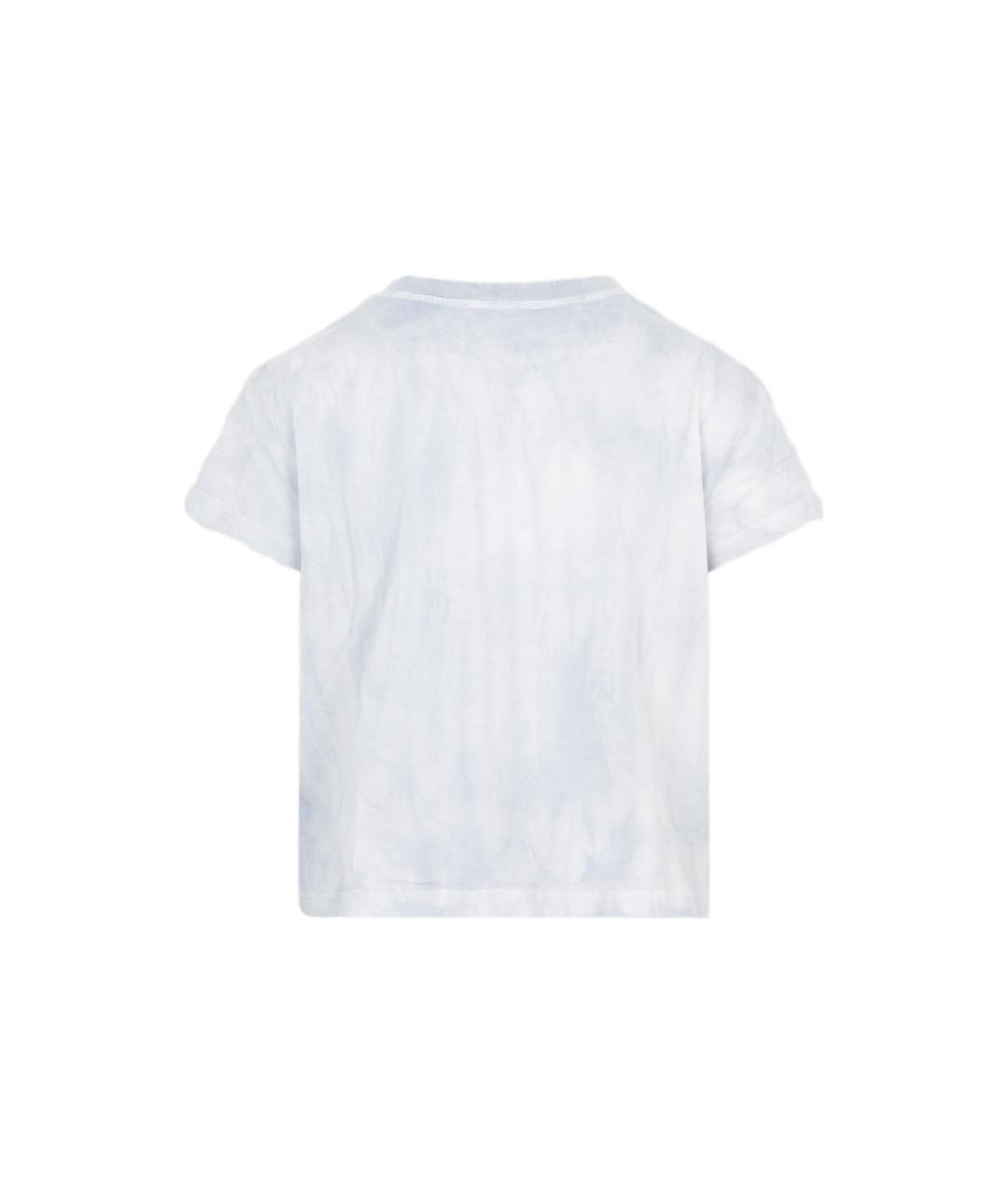 ACNE STUDIOS Голубая хлопковая футболка, фото 2