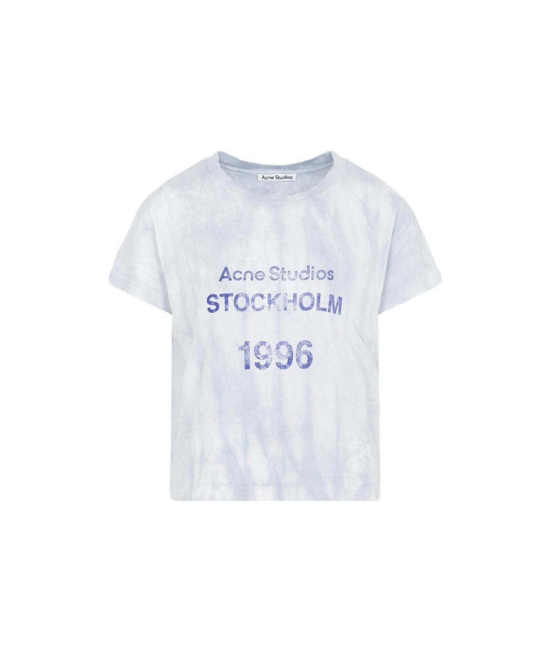 ACNE STUDIOS Голубая хлопковая футболка, фото 1