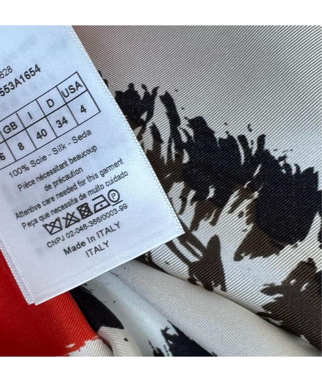 CHRISTIAN DIOR Мульти шелковое платье, фото 4