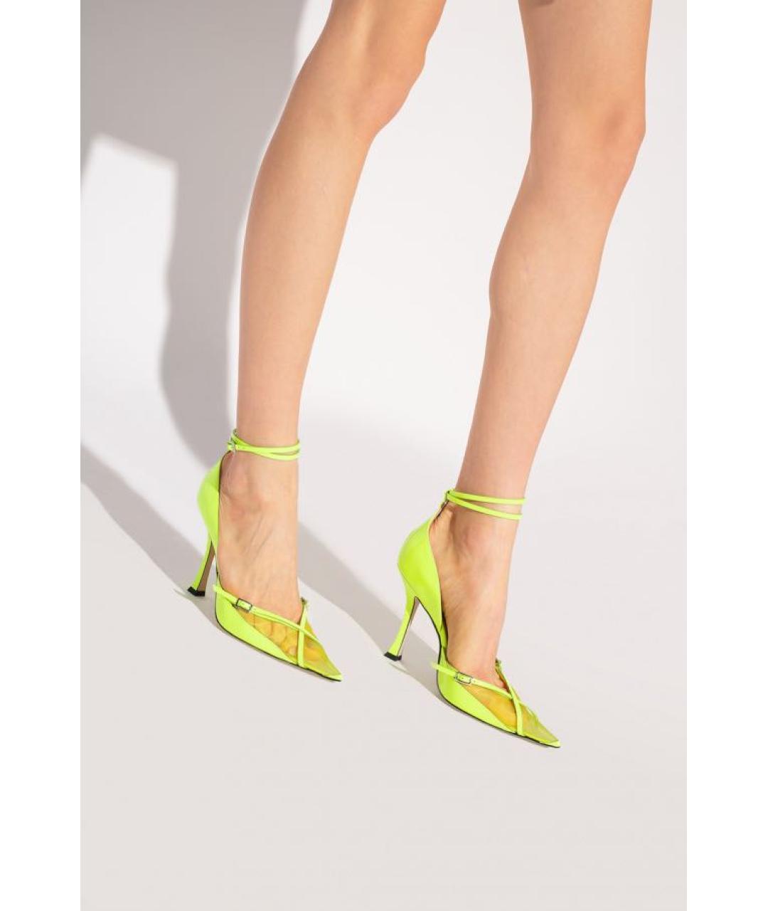 JIMMY CHOO Желтые туфли из лакированной кожи, фото 7