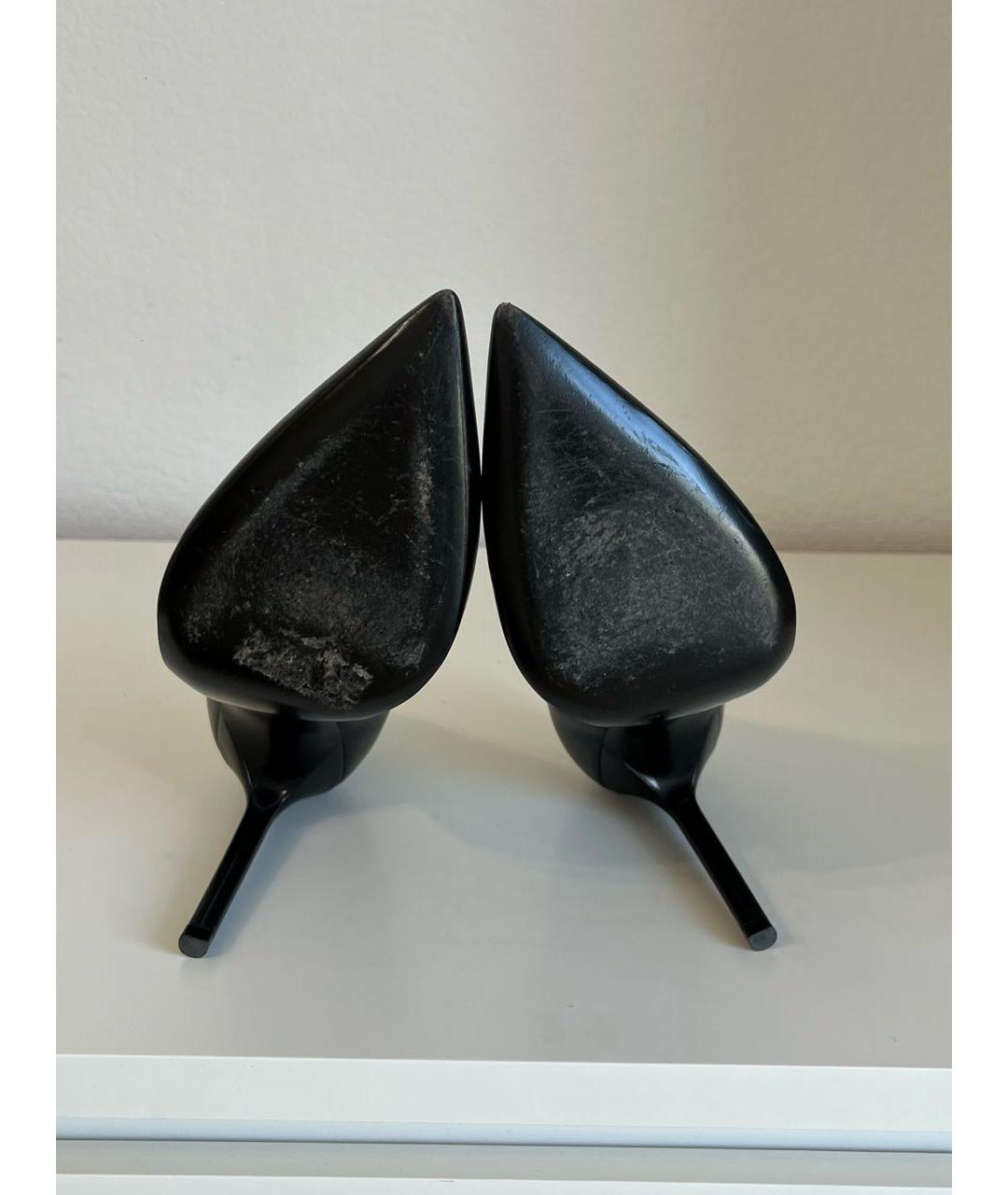 SAINT LAURENT Черные кожаные туфли, фото 6