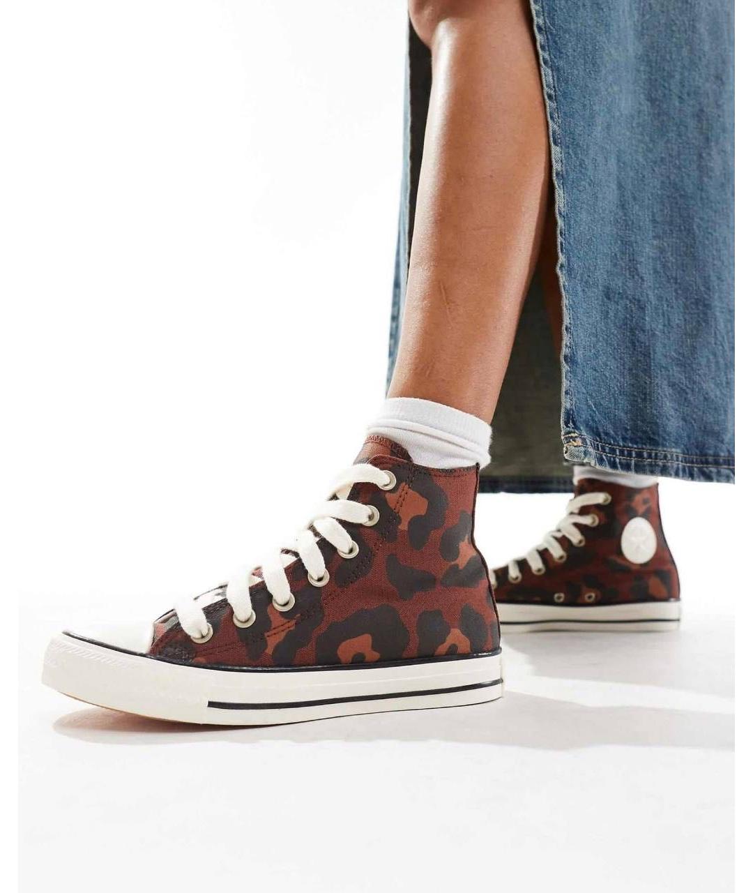 CONVERSE Коричневые текстильные кеды, фото 4