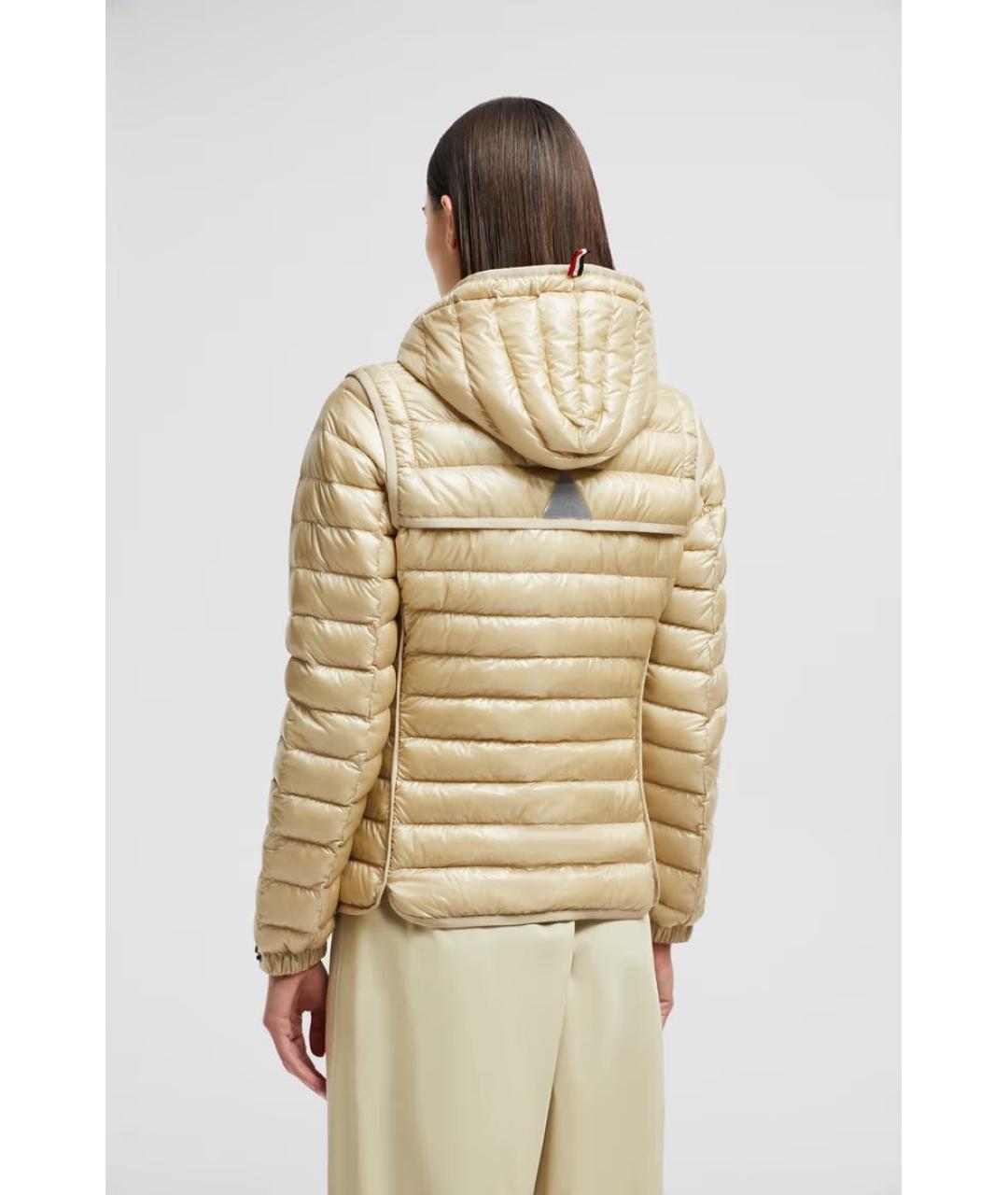 MONCLER GRENOBLE Бежевый синтетический пуховик, фото 8