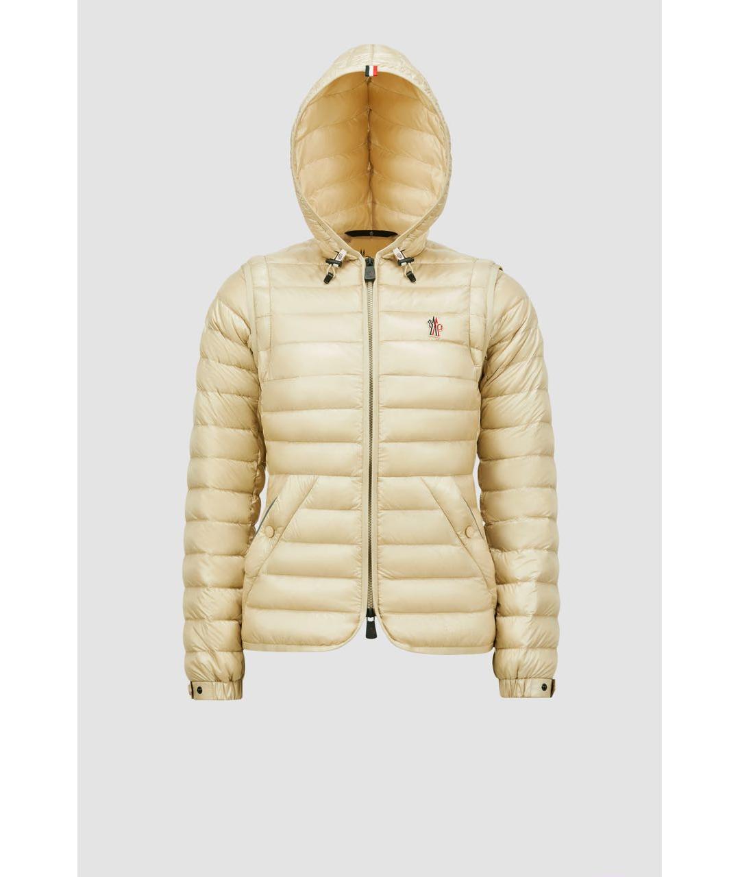 MONCLER GRENOBLE Бежевый синтетический пуховик, фото 9