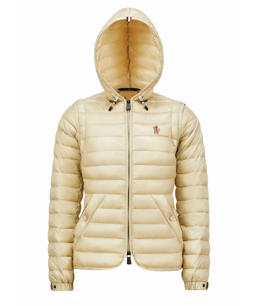MONCLER GRENOBLE Бежевый синтетический пуховик, фото 1