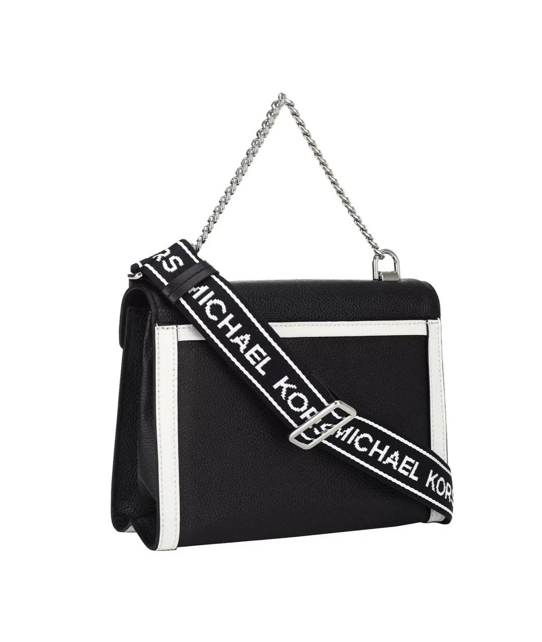 MICHAEL KORS Черная кожаная сумка с короткими ручками, фото 3