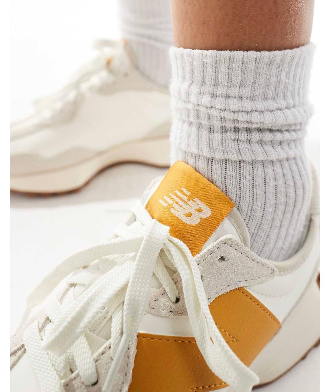 NEW BALANCE Белые кожаные кроссовки, фото 6