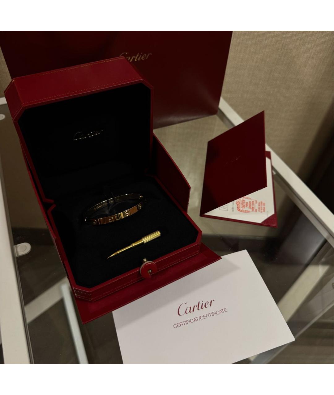 CARTIER Золотой браслет из желтого золота, фото 5