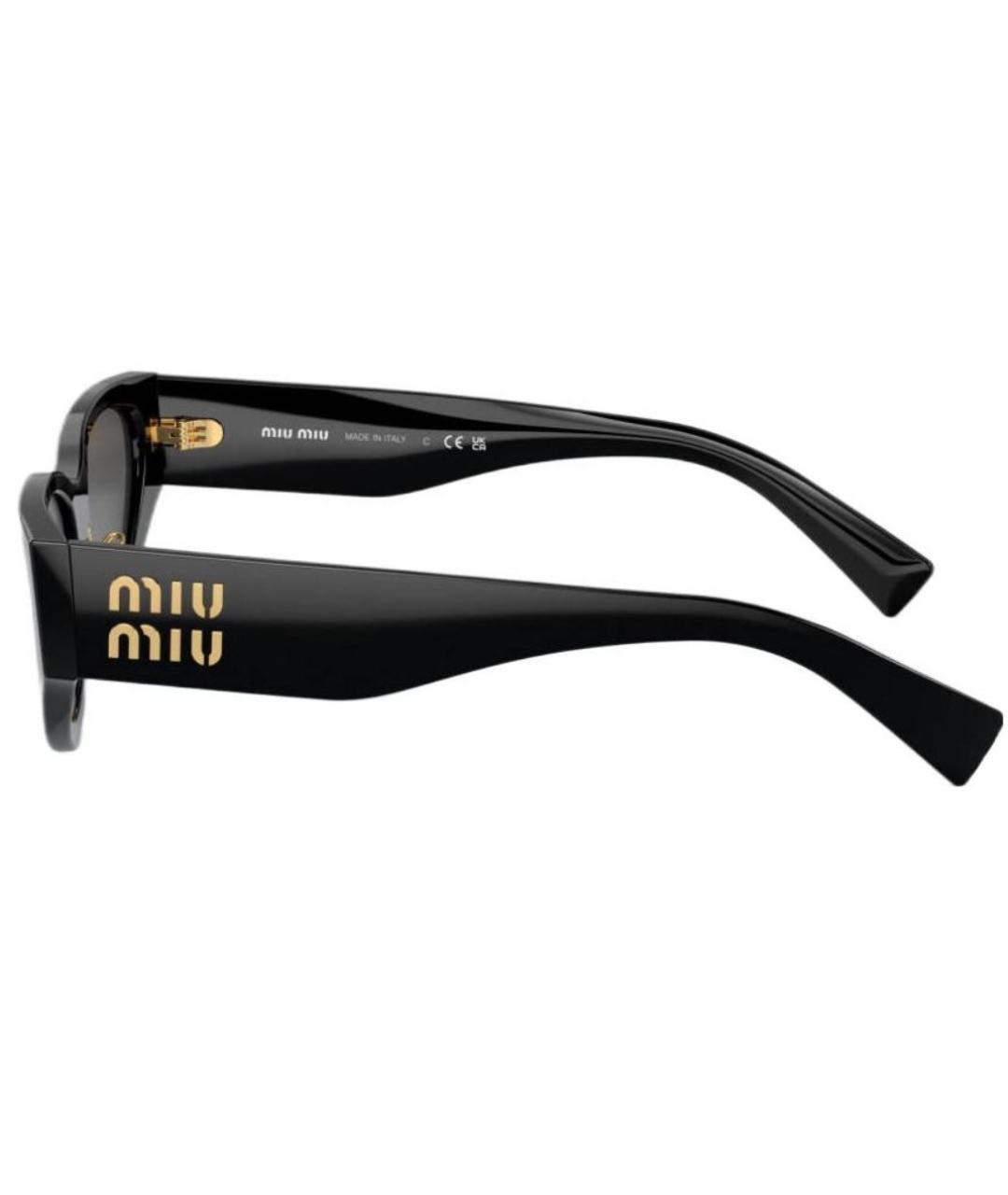 MIU MIU Черные пластиковые солнцезащитные очки, фото 3