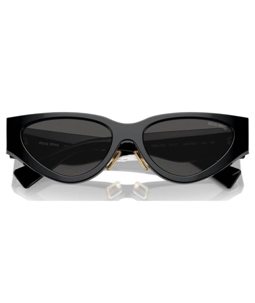 MIU MIU Черные пластиковые солнцезащитные очки, фото 4