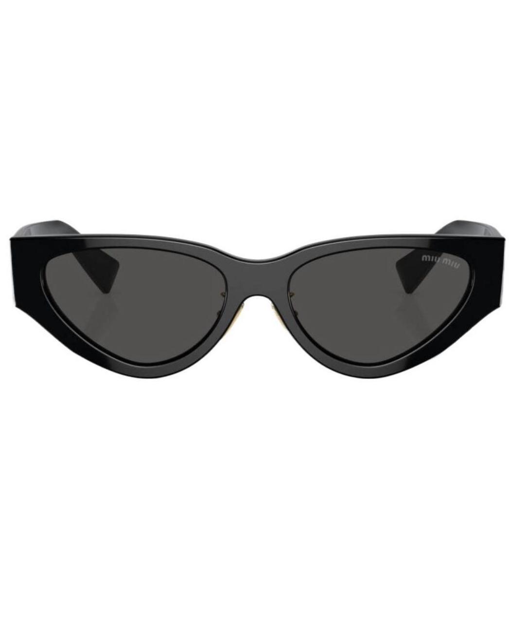 MIU MIU Черные пластиковые солнцезащитные очки, фото 1