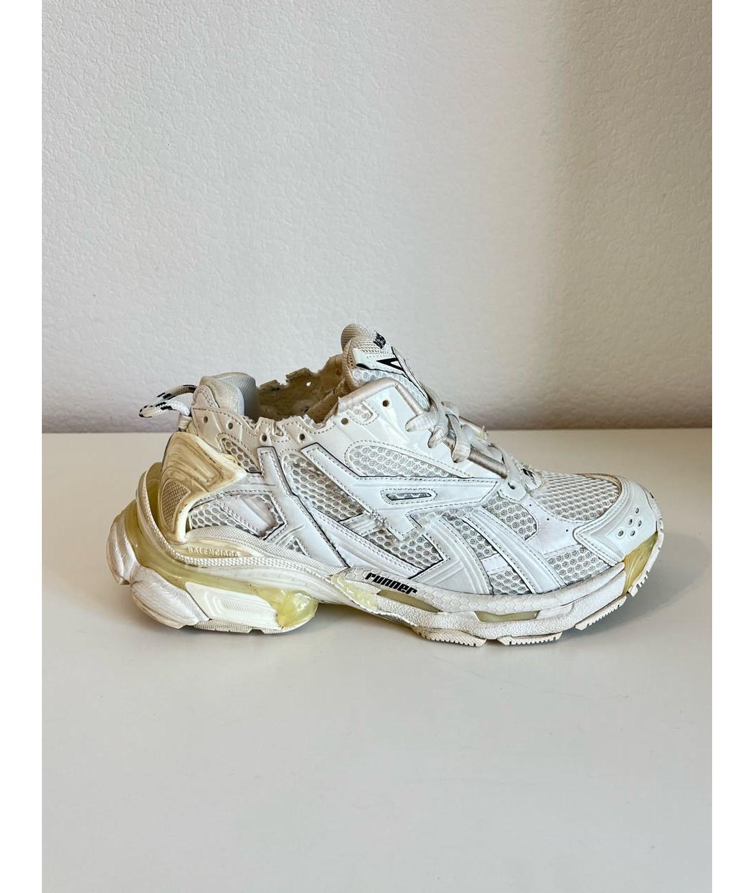 BALENCIAGA Белые текстильные кроссовки, фото 9
