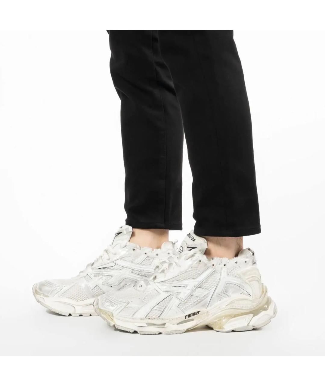 BALENCIAGA Белые текстильные кроссовки, фото 5