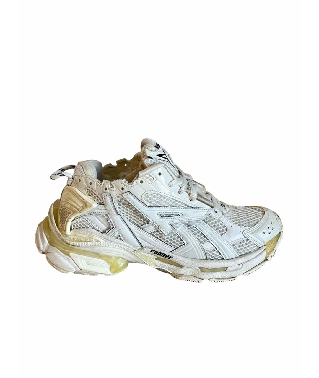 BALENCIAGA Белые текстильные кроссовки, фото 1