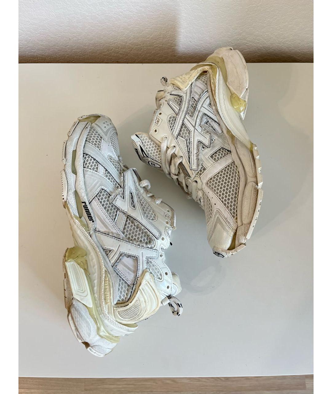 BALENCIAGA Белые текстильные кроссовки, фото 3