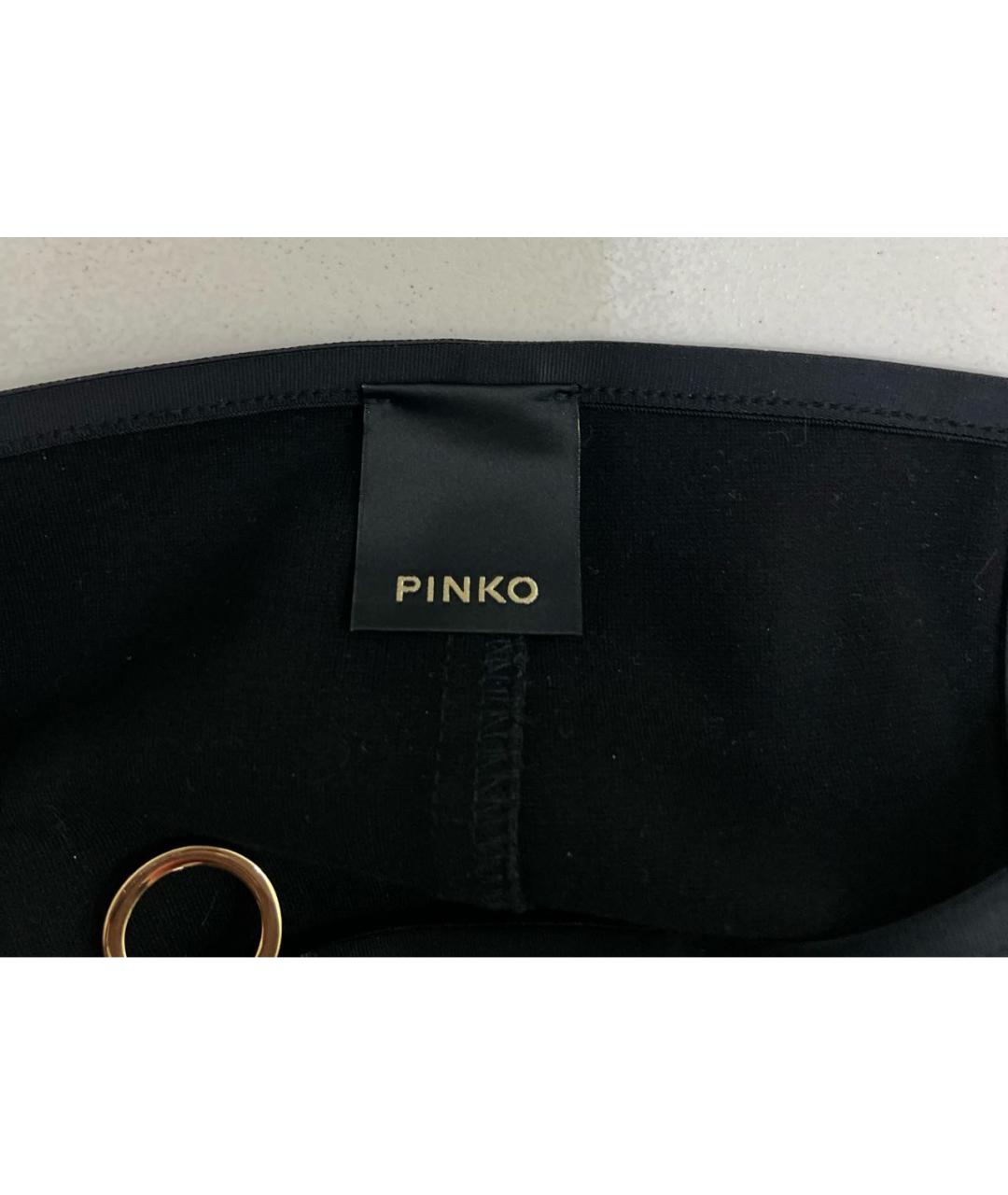 PINKO Черная вискозная юбка миди, фото 6