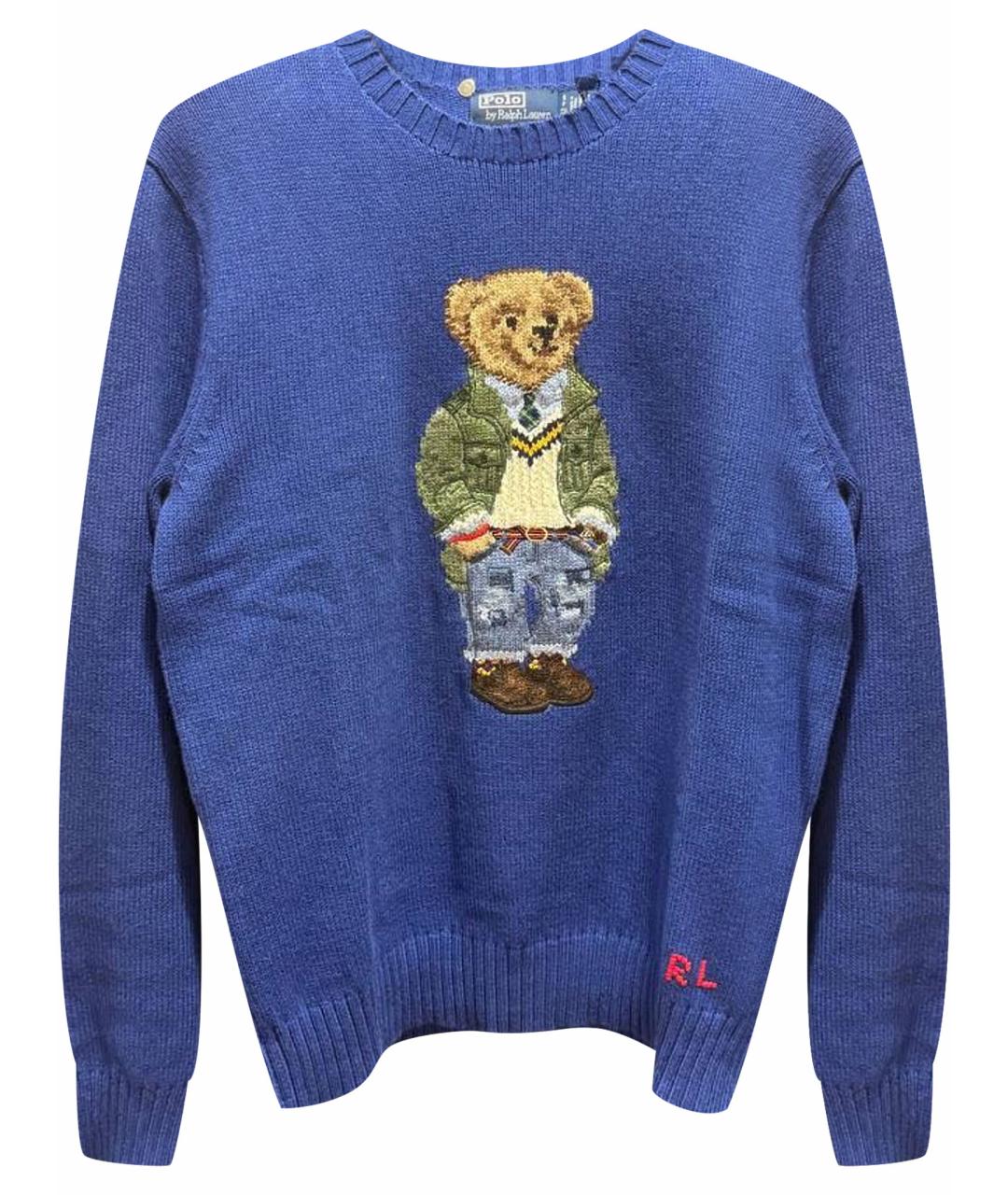 POLO RALPH LAUREN Синий хлопковый джемпер / свитер, фото 1