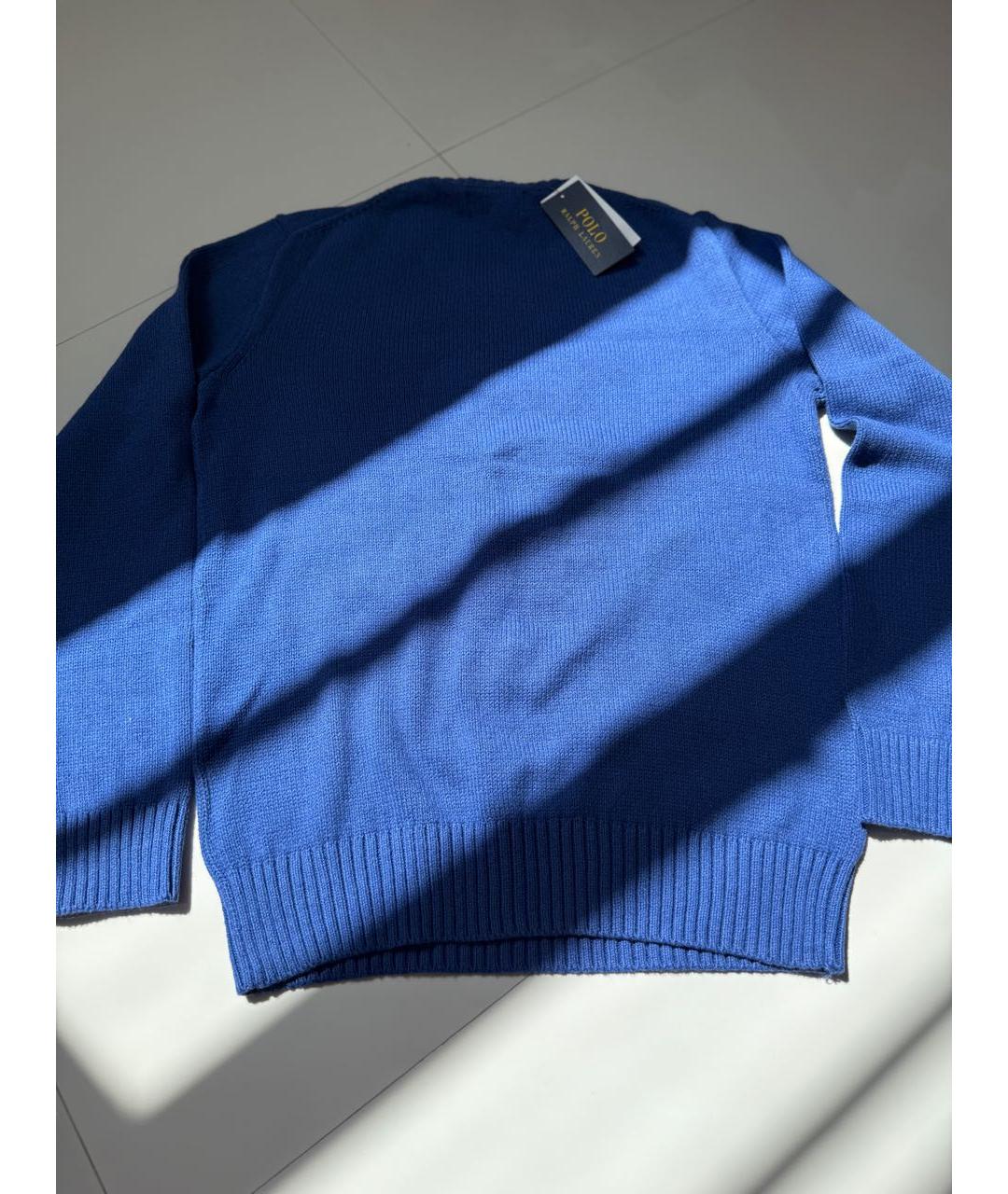 POLO RALPH LAUREN Синий хлопковый джемпер / свитер, фото 3