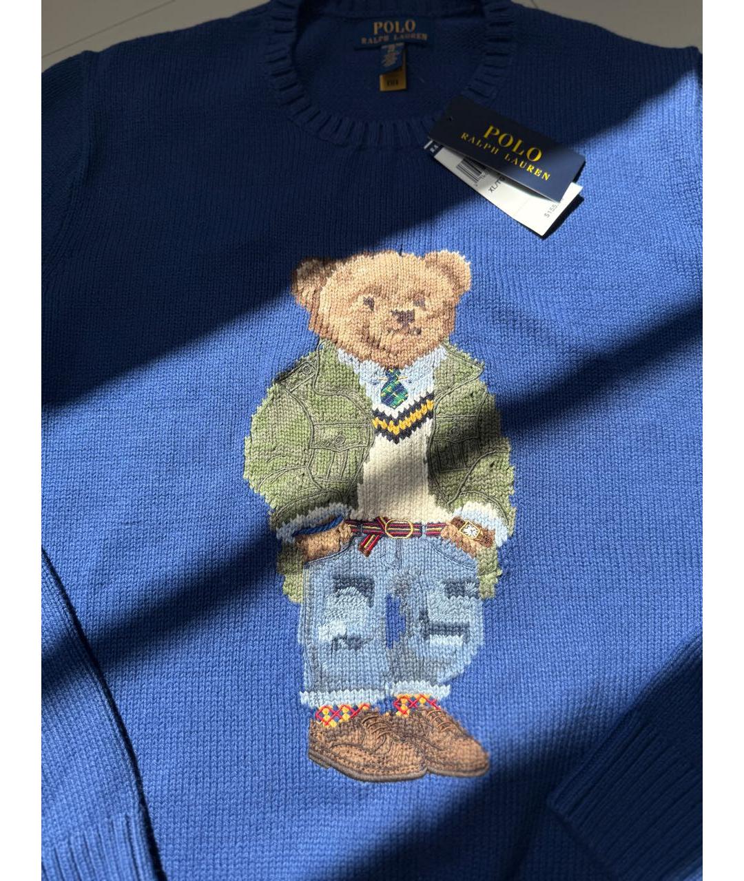 POLO RALPH LAUREN Синий хлопковый джемпер / свитер, фото 5
