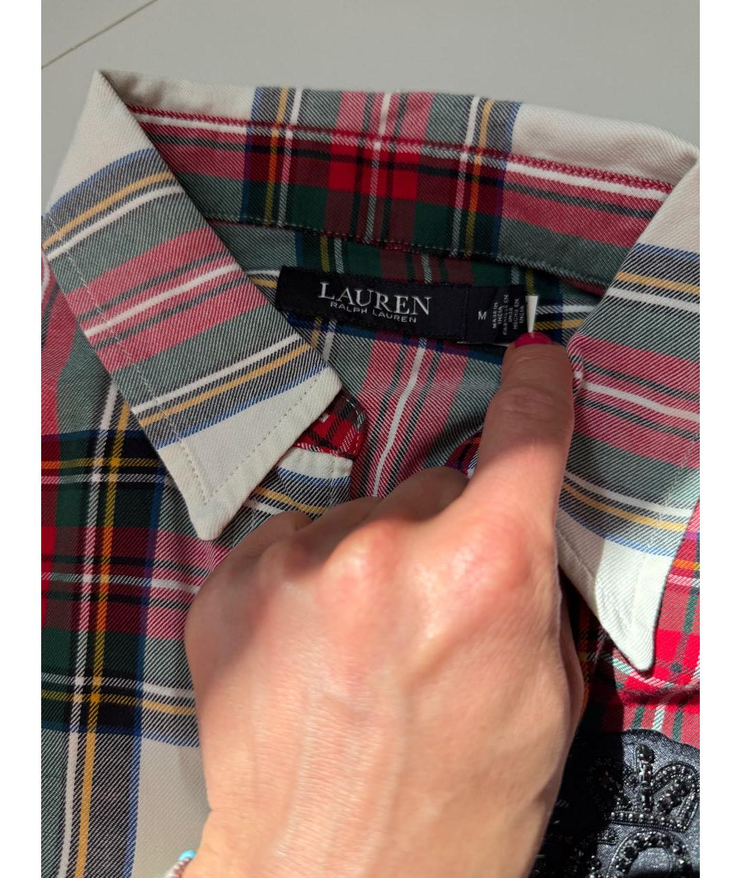 RALPH LAUREN Мульти хлопковая рубашка, фото 5
