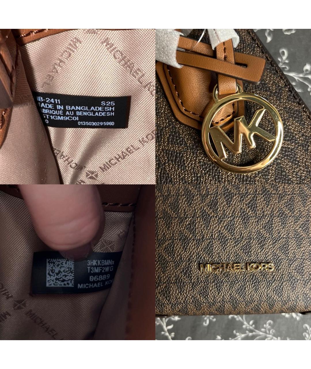 MICHAEL MICHAEL KORS Коричневая сумка с короткими ручками, фото 6