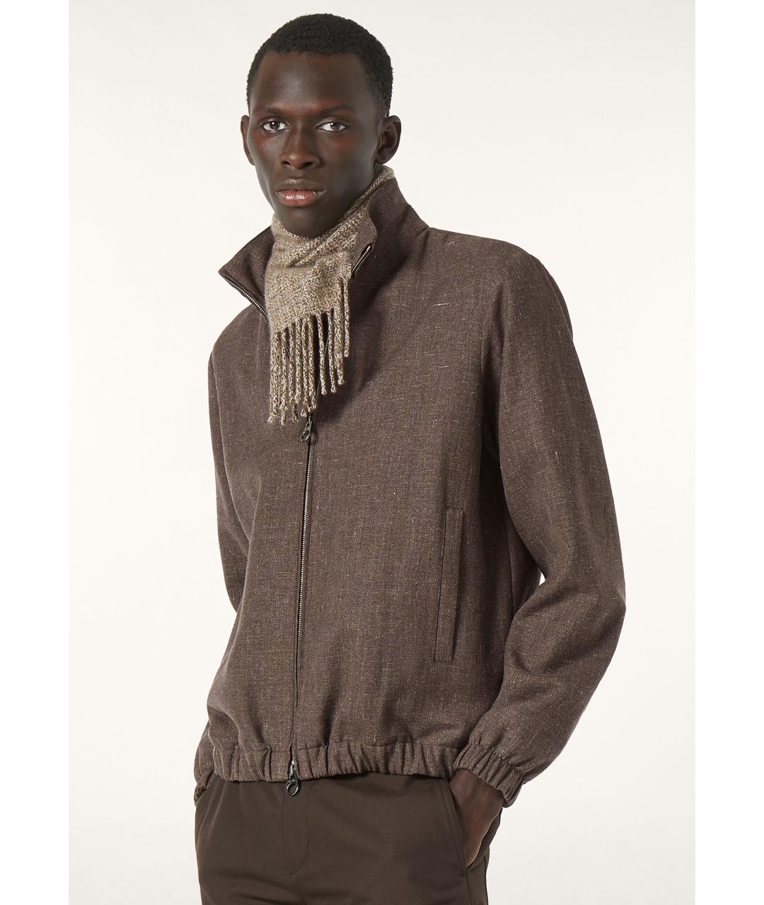 LORO PIANA Коричневая шерстяная куртка, фото 4