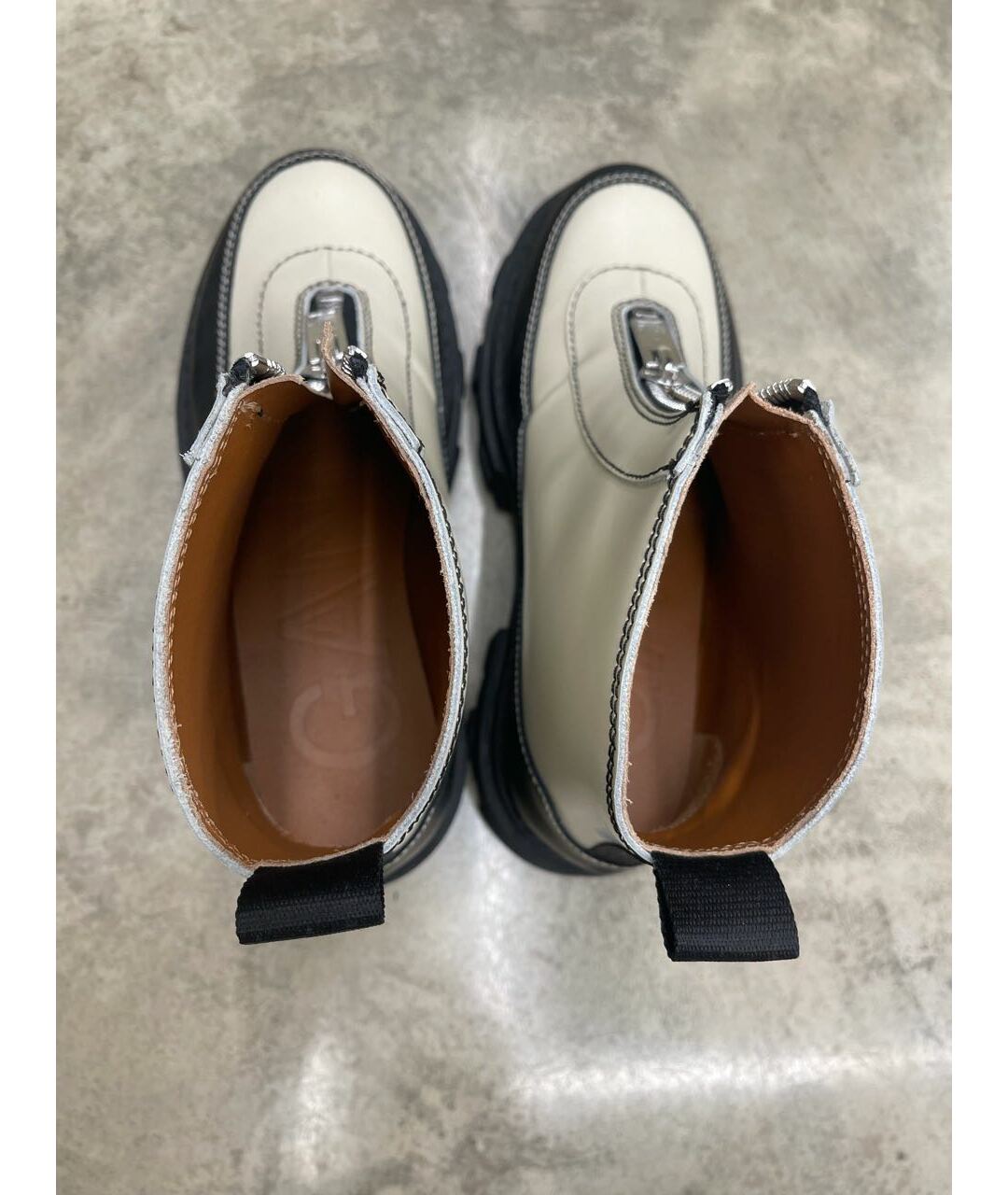 GANNI Белые кожаные ботинки, фото 3