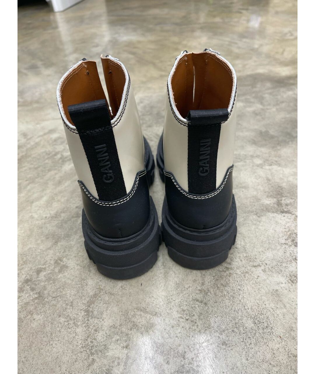 GANNI Белые кожаные ботинки, фото 4