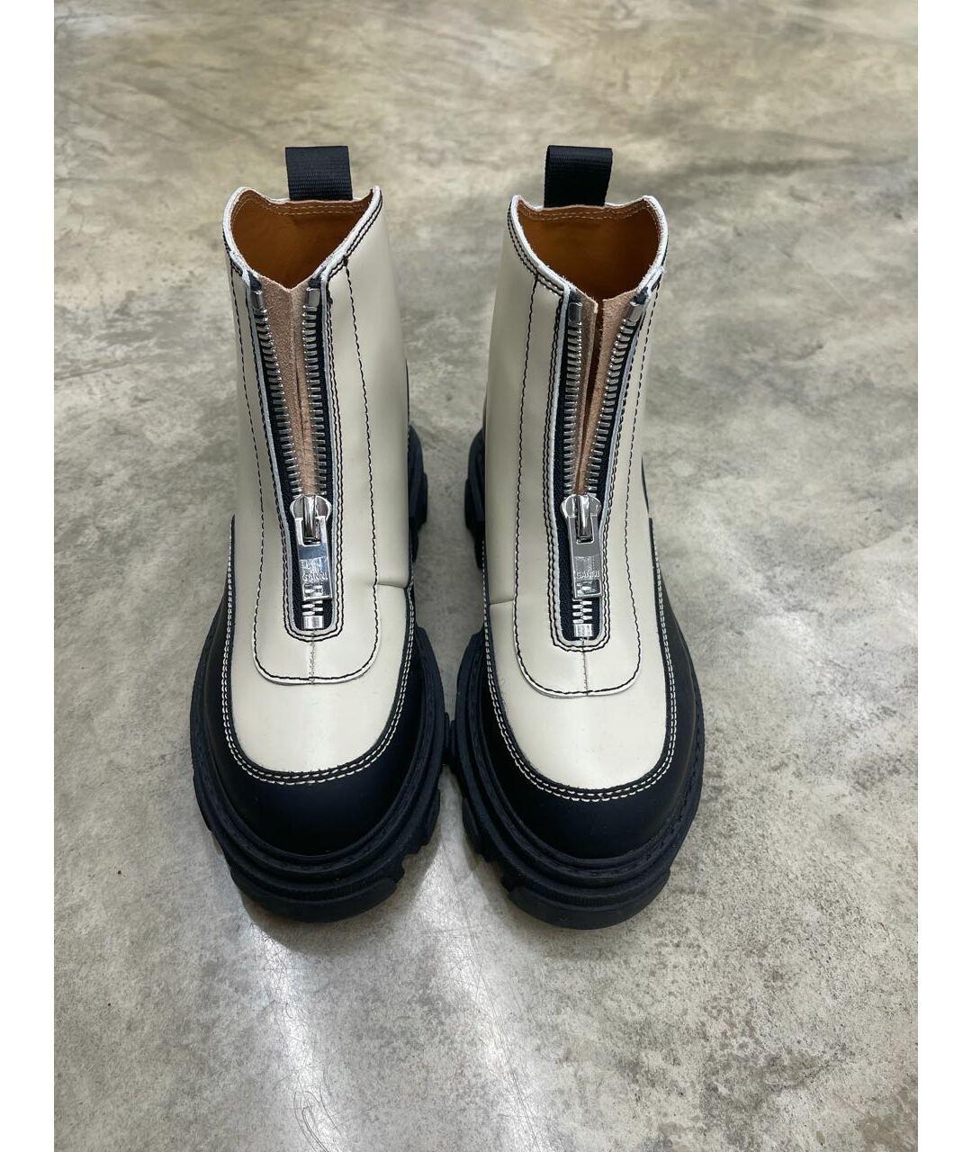 GANNI Белые кожаные ботинки, фото 2