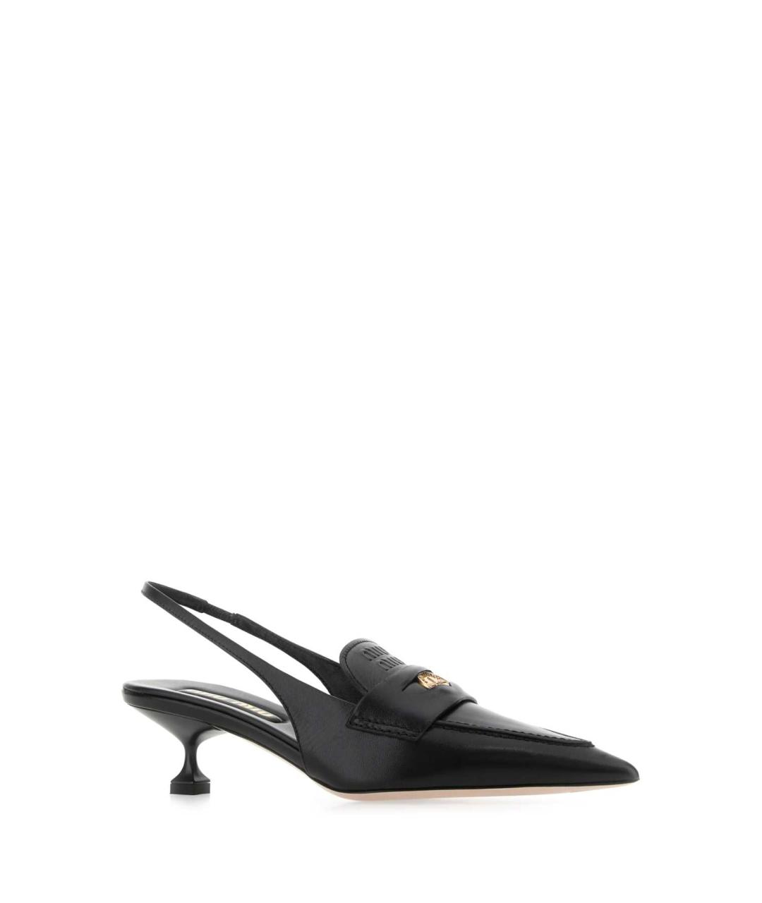 MIU MIU Черные кожаные туфли, фото 2