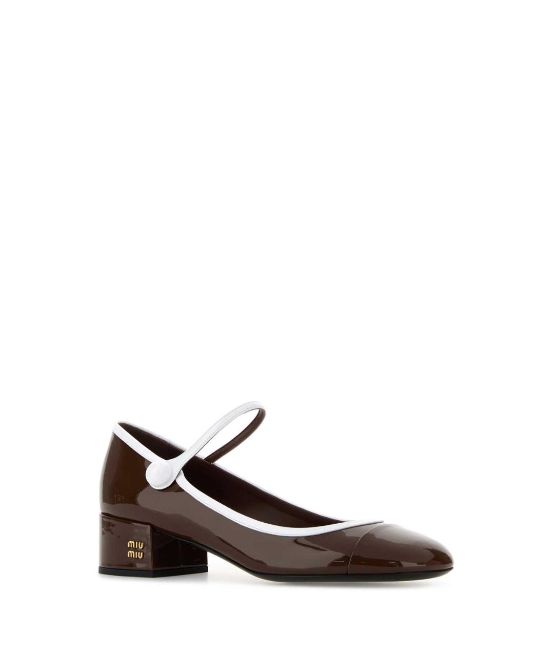 MIU MIU Коричневые кожаные туфли, фото 2
