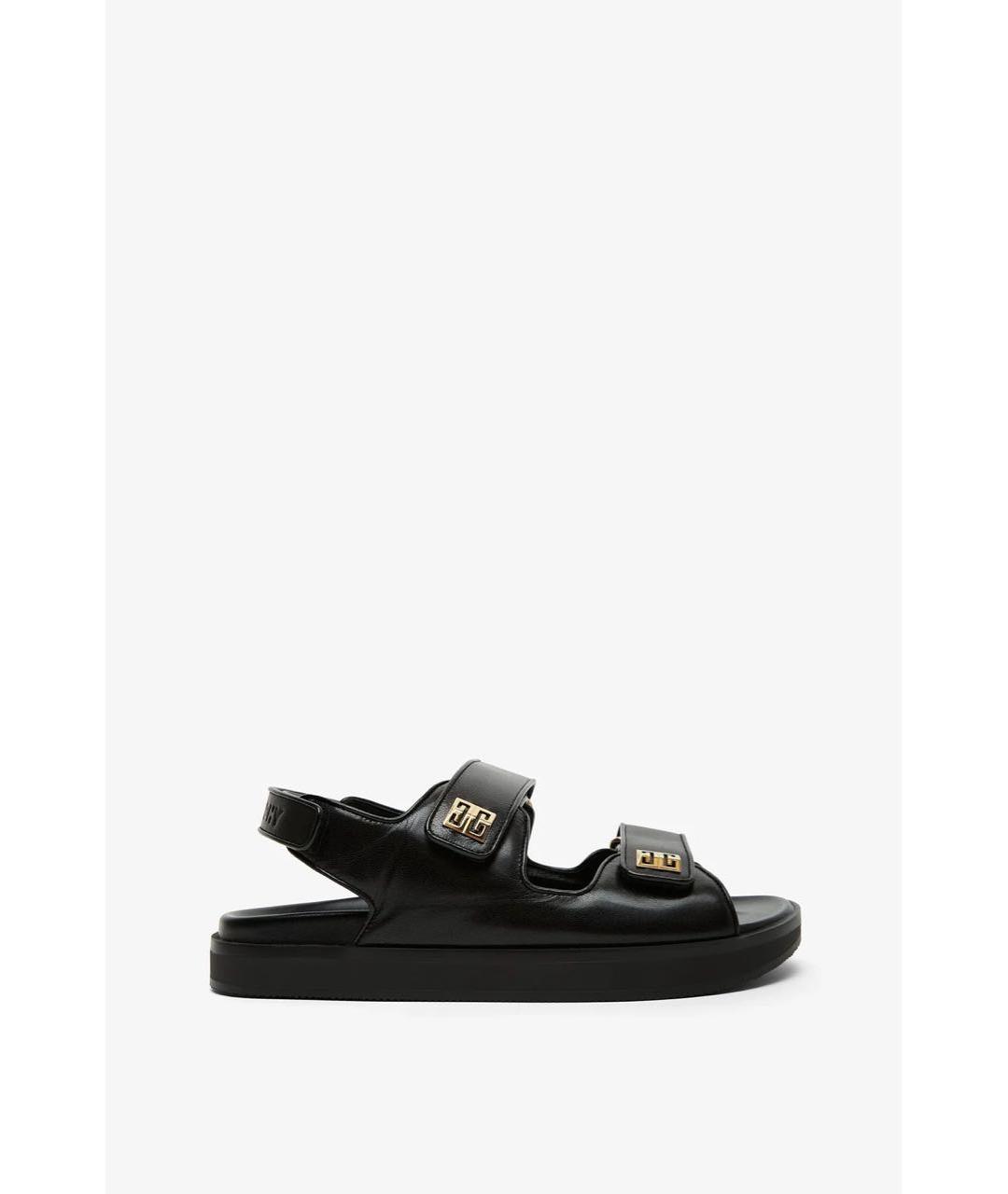 GIVENCHY Черные кожаные сандалии, фото 8