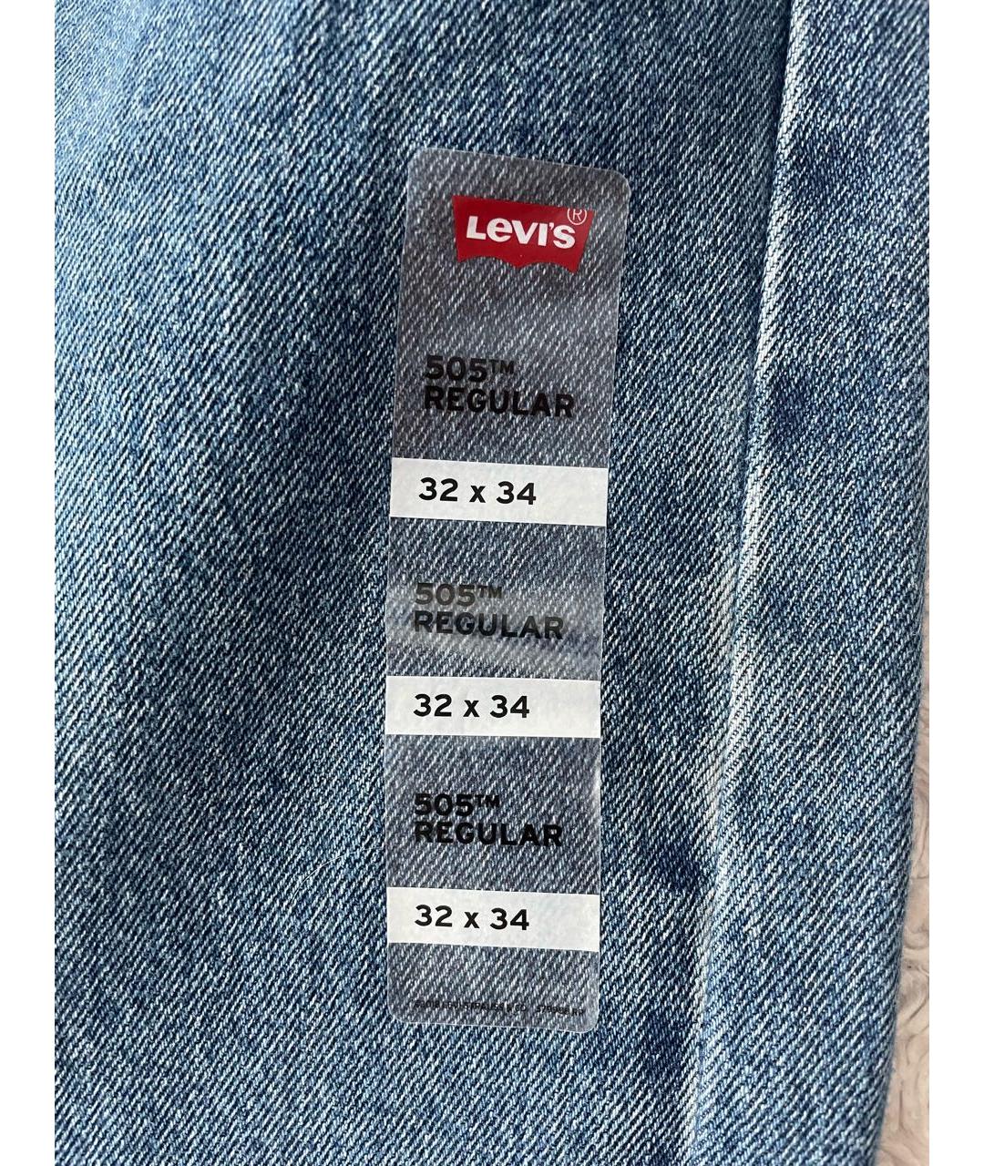 LEVI'S Темно-синие хлопковые джинсы, фото 4