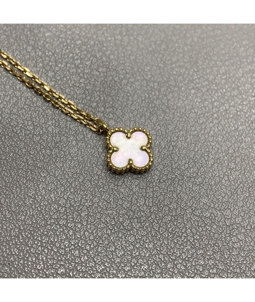 VAN CLEEF & ARPELS Белая подвеска из желтого золота, фото 4