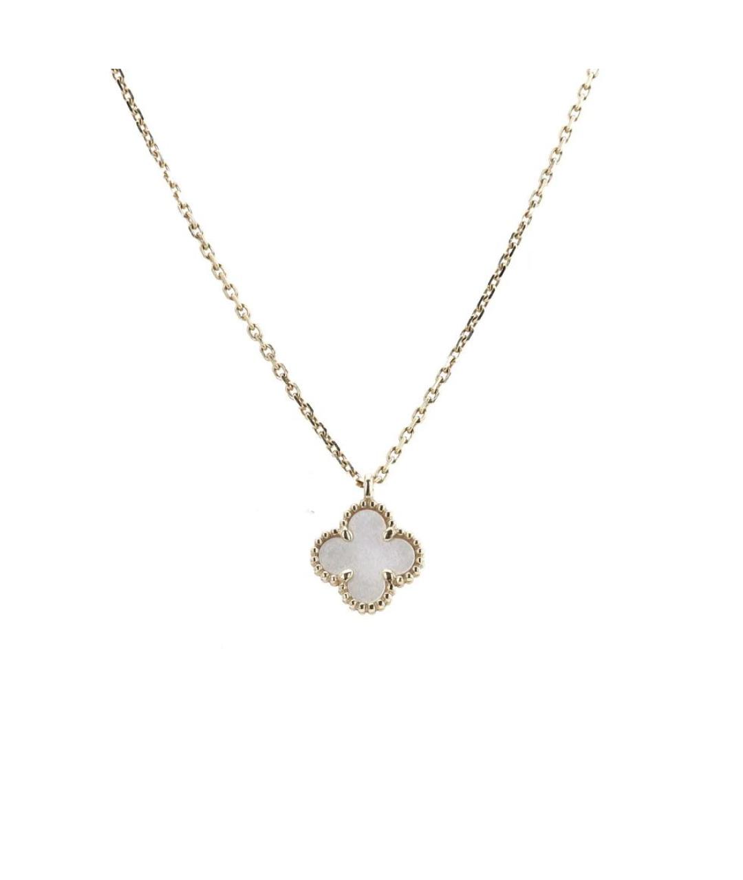 VAN CLEEF & ARPELS Белая подвеска из желтого золота, фото 2
