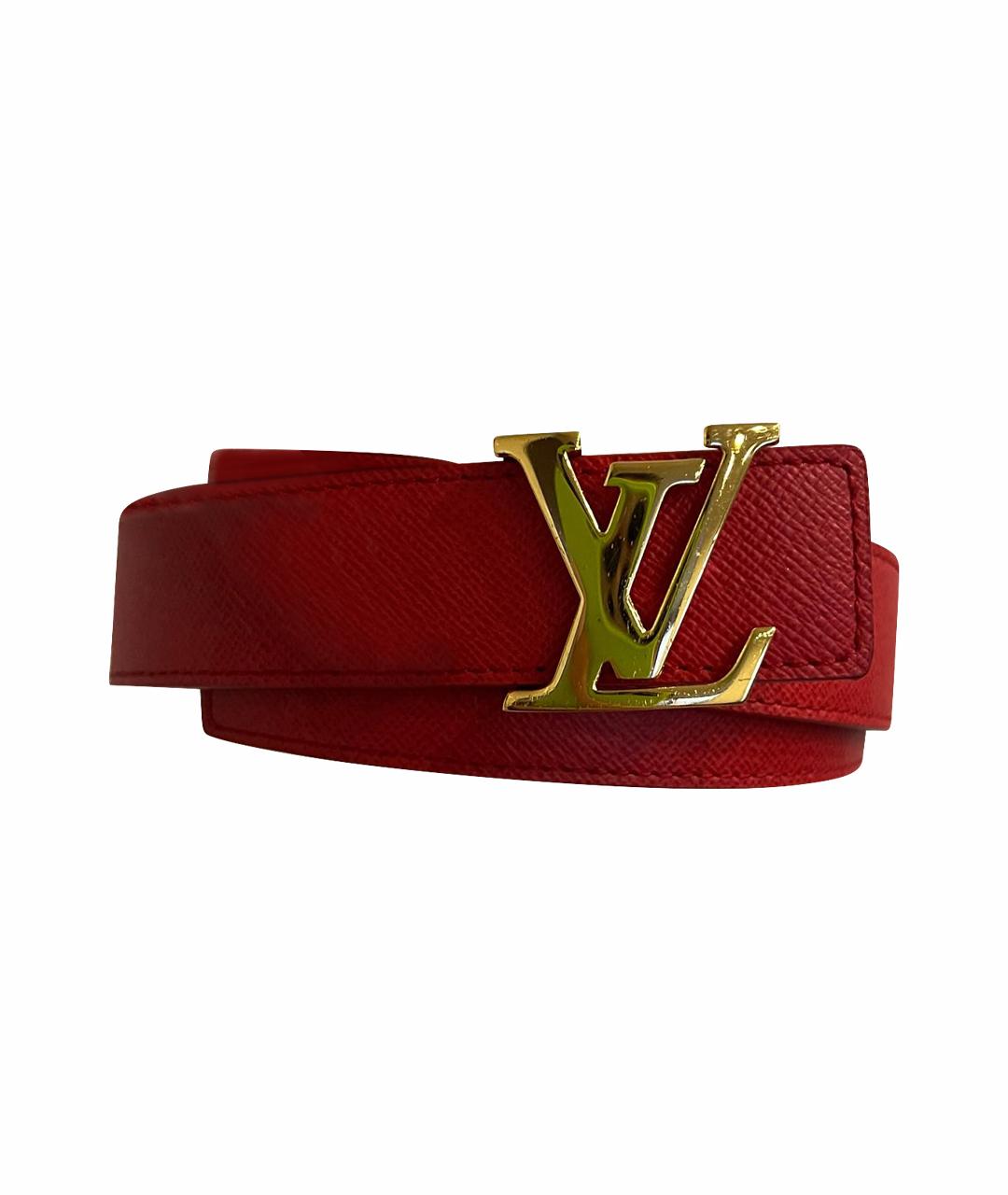 LOUIS VUITTON Красный кожаный ремень, фото 1