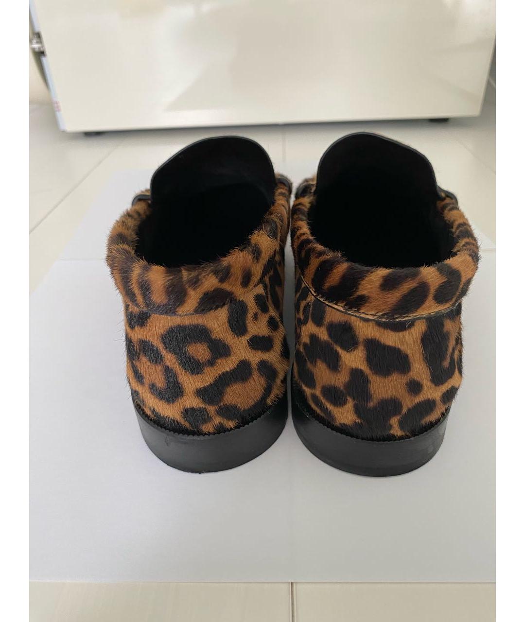 SAINT LAURENT Коричневые кожаные лоферы, фото 4